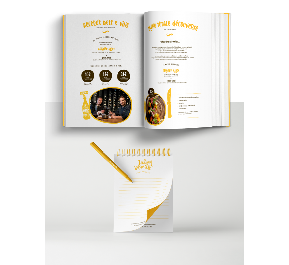 papeterie, livre, mise en page, bloc-note, Julien Lapraille